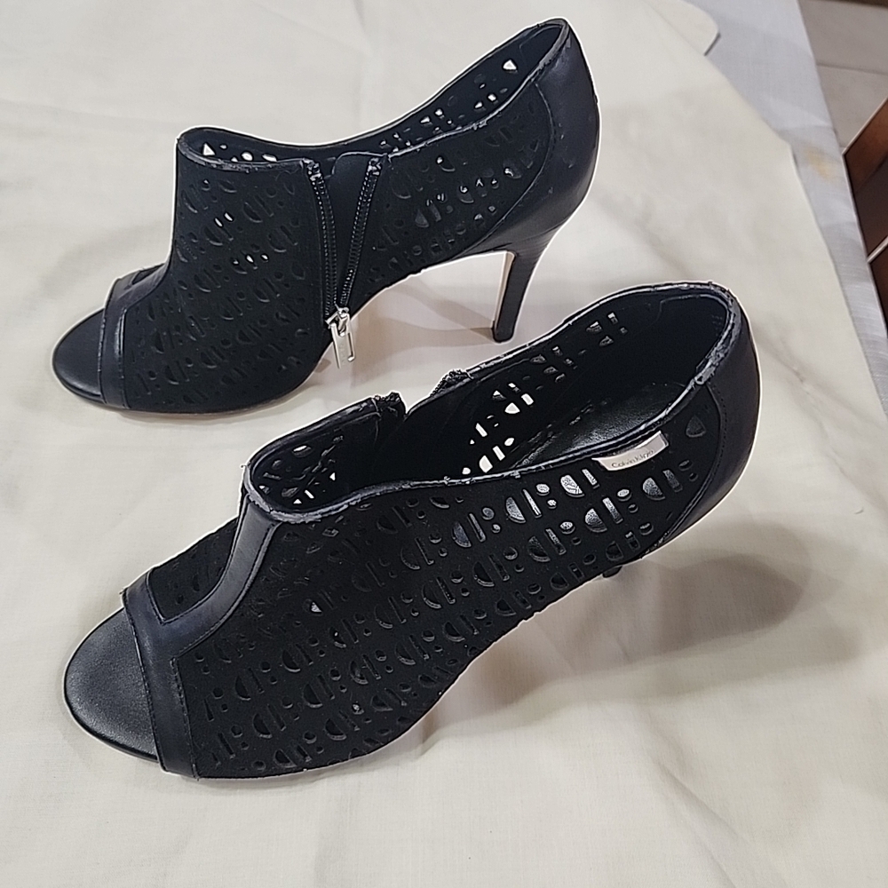 Calvin Klein Collection Black Cutout Heels